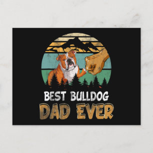 Best Bulldog Dad Ever Fars Day Holiday Postcard