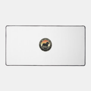 Best Bulldog Dad Ever Vintage Dog Lover Shirt (2)_ Desk Mat