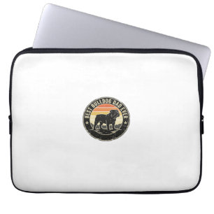 Best Bulldog Dad Ever Vintage Dog Lover Shirt (2)_ Laptop Sleeve