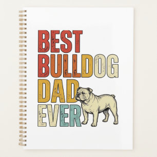 Best Bulldog Dad Ever Vintage Engraving Shirt Desi Planner