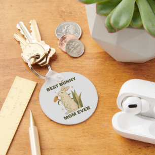 Best Bunny Mum Ever Kawaii Rabbit Birthday Party Key Ring