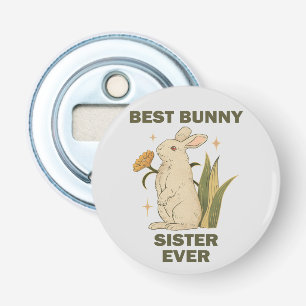 Best Bunny Sister Ever Bunnies Lovers Cute Rabbit Bottle Opener