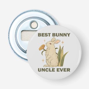 Best Bunny Uncle Ever Family Party Birthday Gifts Bottle Opener