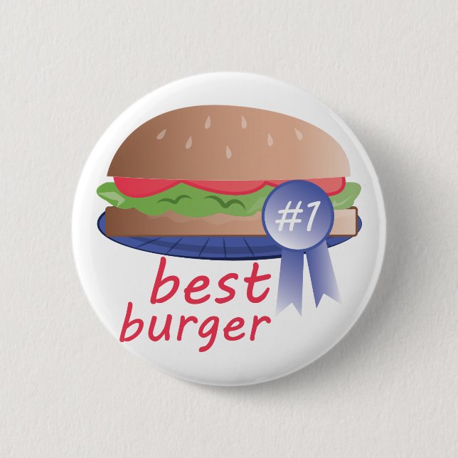 Best Burger 6 Cm Round Badge (Front)
