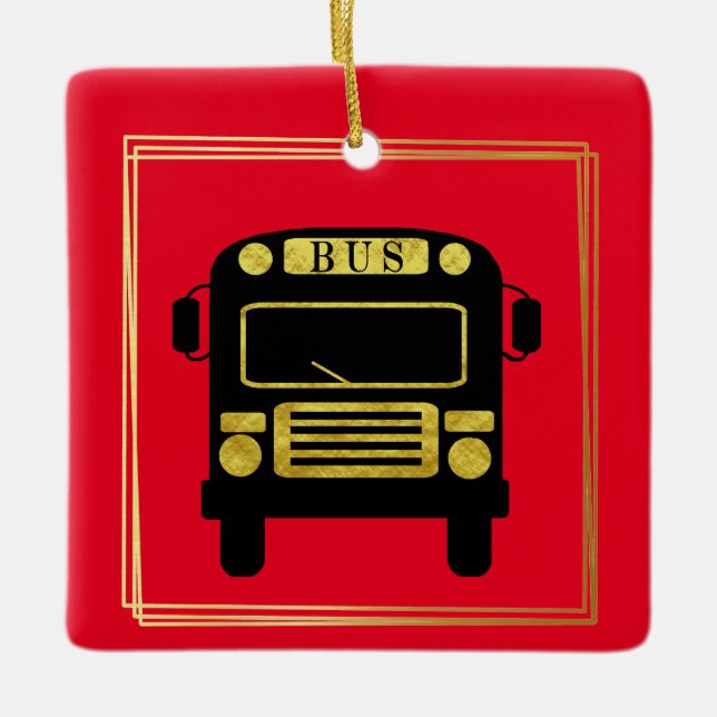Best Bus Driver Christmas Ornament (Front)