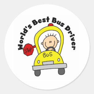 Best Bus Driver Classic Round Sticker