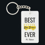 Best Bus Driver Ever Personalised Yellow Black Key Ring<br><div class="desc">Best Bus Driver Ever Personalised Yellow Black Double Sided Keychain. Fun and useful gift for bus drivers. Black background with white font. A fun yellow school bus reads BEST BUS DRIVER EVER. Personalise with name. Design is on both sides. Contact for custom designs www.SamAnnDesigns.com</div>
