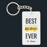 Best Bus Driver Ever Personalised Yellow Black Key Ring<br><div class="desc">Best Bus Driver Ever Personalised Yellow Black Double Sided Keychain. Fun and useful gift for bus drivers. Black background with white font. A fun yellow school bus reads BEST BUS DRIVER EVER. Personalise with name. Design is on both sides. Contact for custom designs www.SamAnnDesigns.com</div>