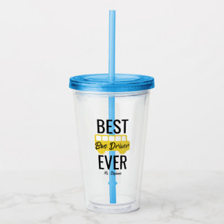 Best Bus Driver Ever School Bus Personalised Acrylic Tumbler