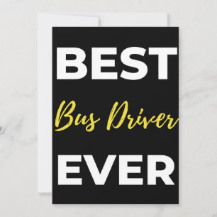 Best Bus Driver Ever Thank You Card