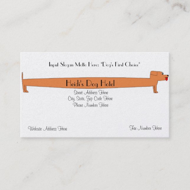 BEST BUSINESS CARDS - DOG RELATED BUSINESSES - DOG (Front)