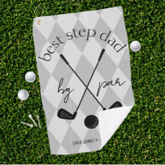 Best By Par Gift for Dad, Grandpa Step Dad Golf Towel