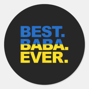 Best Byby Ever Proud Ukrainian Grandma Mother's Da Classic Round Sticker