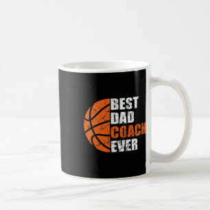 Best Bysketbyll Dad Coach Ever Fathers Day Retro B Coffee Mug
