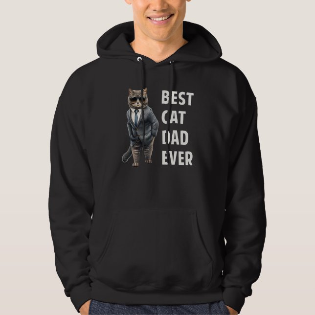 Best Cad Dad Ever  Cat Dad Fathers Day Hoodie (Front)