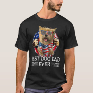 Best Cairn Terrier Dad Ever American Flag Men T-Shirt