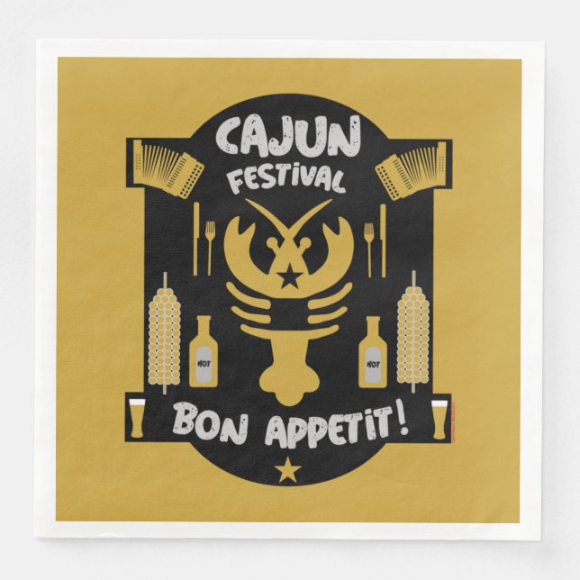 Best Cajun Cooks  Napkin (Front)