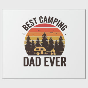 Best Camping Dad Ever Vintage Camping Design_1 Wrapping Paper