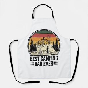 Best Camping Dad Ever Vintage Outdoor Shirt Design Apron