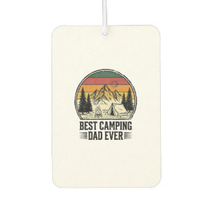 Best Camping Dad Ever Vintage Outdoor Shirt Design Car Air Freshener