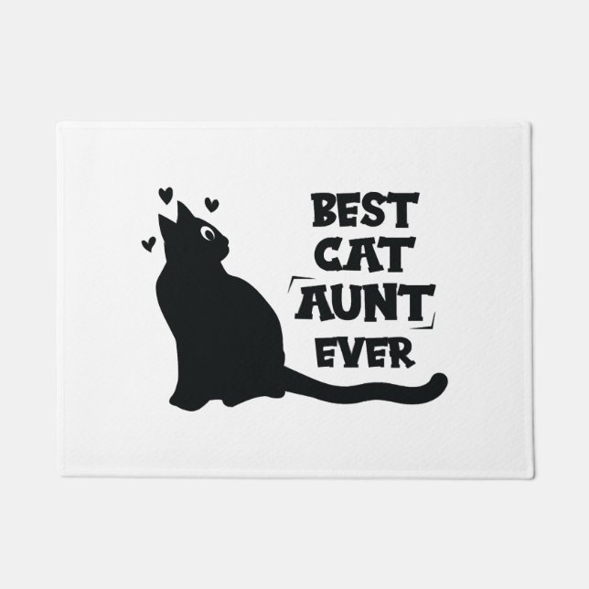 Best Cat Aunt Ever Cat Lover Doormat (Front)