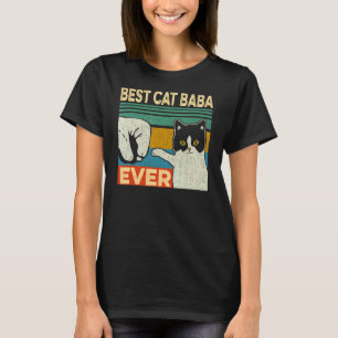 Best Cat Baba Ever   Cat Dad Fathers Day T-Shirt