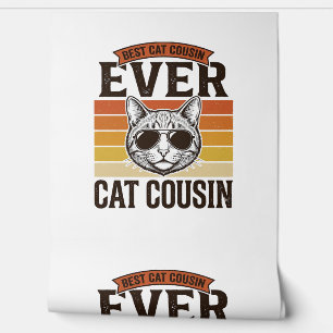 Best Cat Cousin Ever Vintage Cat Shirt Design_1 Wallpaper