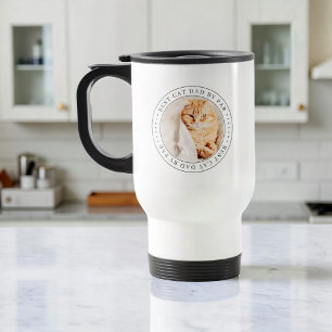 Best Cat Dad By Par Classic Simple Photo Travel Mug