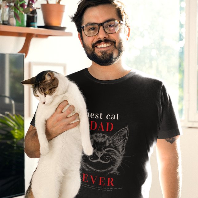 Best Cat Dad Definition | Cute Cat Face T-Shirt (Creator Uploaded)
