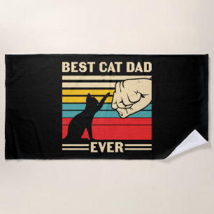 Best Cat Dad Ever Beach Towel