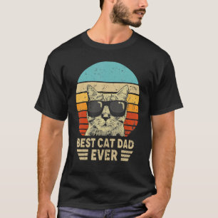 Best Cat Dad Ever Bump Fit Sunglasses Father s Day T-Shirt