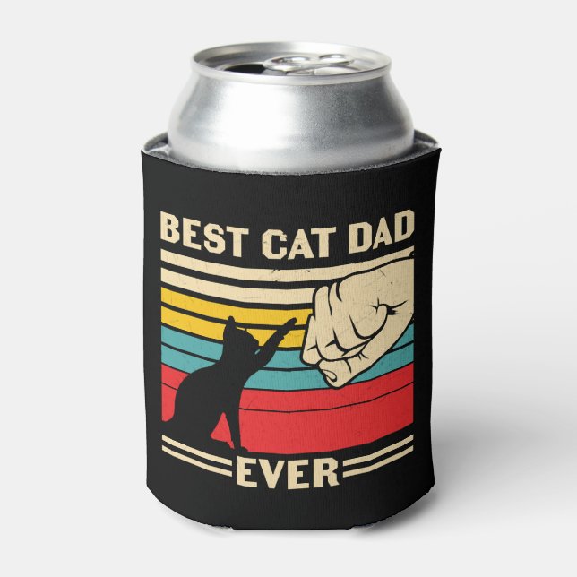 Best Cat Dad Ever          Can Cooler (Can Front)