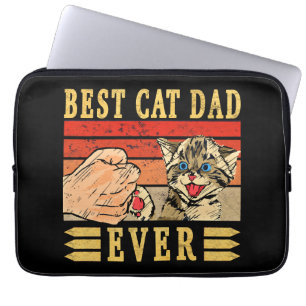Best Cat Dad Ever Cat Dad Fathers Day Birthday Laptop Sleeve