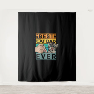 Best Cat Dad Ever Cat Dad Fathers Day Birthday Tapestry