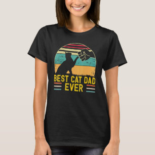 Best Cat Dad Ever Cat Daddy Fist Bump Father's Da T-Shirt
