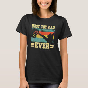 Best Cat Dad Ever Cat Daddy Fist Bump Father's Da T-Shirt