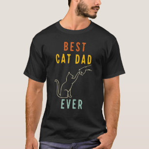 Best Cat Dad Ever Cat Daddy Paw Fist Bump Meow Cat T-Shirt