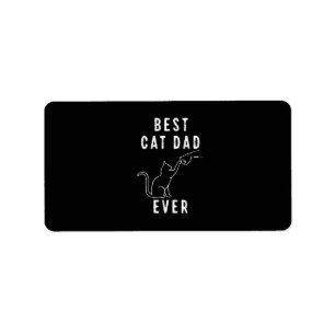 Best Cat Dad Ever Cat Daddy Paw Fist Bump Meow Label