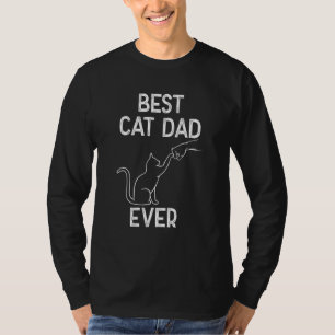 Best Cat Dad Ever Cat Daddy Paw Fist Bump White T-Shirt