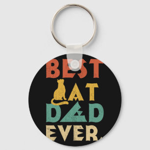Best Cat Dad Ever  Cat Daddy Vintage Gift Key Ring