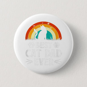 Best Cat Dad Ever Cat Lover Funny Father Day 6 Cm Round Badge