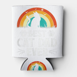 Best Cat Dad Ever Cat Lover Funny Father Day Can Cooler