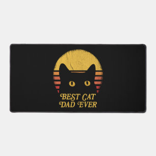 Best Cat dad ever cat lover gift Desk Mat