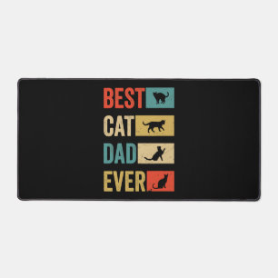 Best Cat Dad Ever Cat Lovers Cat Dad Desk Mat