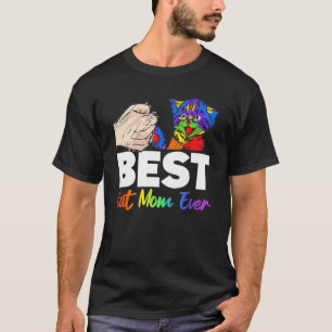 Best Cat Dad Ever Colourful Rainbow Mother s Day P T-Shirt