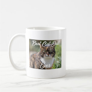 Best Cat Dad Ever Custom Photo and Cat Name Coffee Mug
