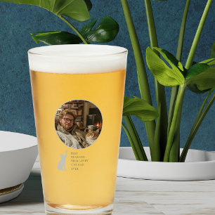 Best Cat Dad Ever Custom Photo Glass