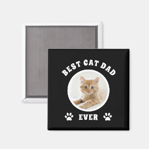 Best Cat Dad Ever Custom Photo Personalised Magnet