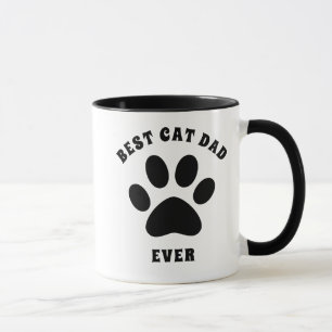 Best Cat Dad Ever Custom Text Personalised Mug