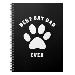 Best Cat Dad Ever Custom Text Personalised Notebook